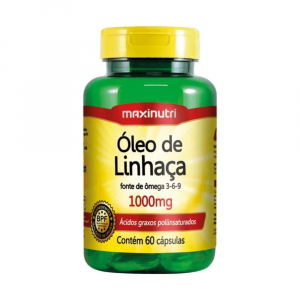 ÓLEO DE LINHAÇA 1000MG COM 60 CÁPSULAS MAXINUTRI