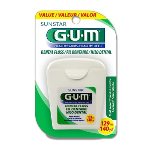 FIO DENTAL GUM ENCERADO COM MENTA 129M