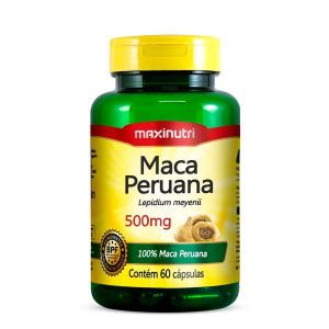 MACA PERUANA PURA VERMELHA 500MG COM 60 CÁPSULAS MAXINUTRI