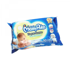 MAMYPOKO SUAVE LENÇO UMEDECIDO INFANTIL COM 50 UNIDADES
