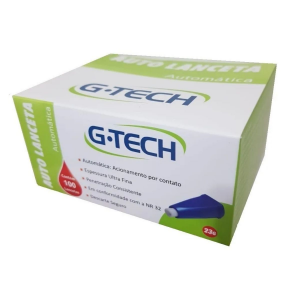 AUTO LANCETA G-TECH 23G COM 100 UNIDADES