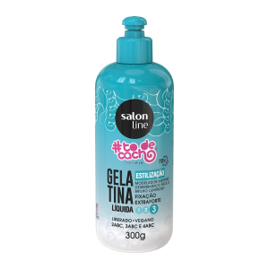 GELATINA LÍQUIDA #TODECACHO ESTILIZAÇÃO COM 300G SALON LINE 