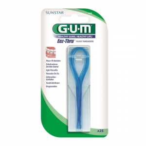 PASSADOR DE FIO DENTAL  GUM EEZ COM 25 UNIDADES