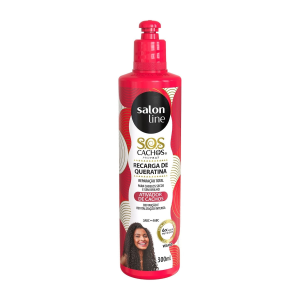 ATIVADOR DE CACHOS SALON LINE SOS CACHOS QUERATINA REPARAÇÃO TOTAL 300ML