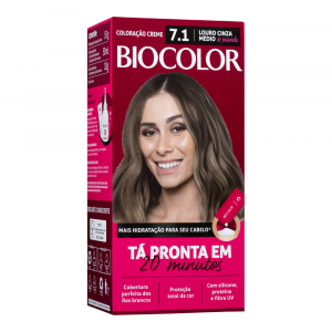 TINTURA DE CABELO BIOCOLOR MINI KIT LOURO CINZA MÉDIO 7.1