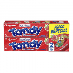 CREME DENTAL INFANTIL COLGATE TANDY MORANGO 2 UNIDADES DE 50G