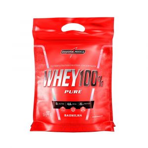 WHEY 100% PURE INTEGRALMEDICA SABOR BAUNILHA COM 907G