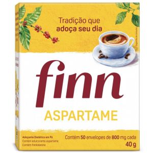 ADOÇANTE FINN ASPARTAME EM PÓ COM 50 ENVELOPES