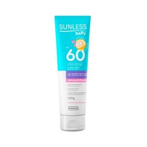 PROTETOR SOLAR BABY SUNLESS HIPOALERGÊNICO FPS 60 120G