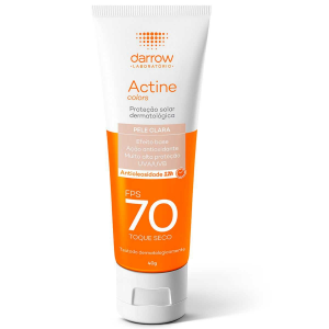 PROTETOR SOLAR FACIAL DARROW ACTINE COLORS PELE CLARA FPS 70 COM 40G