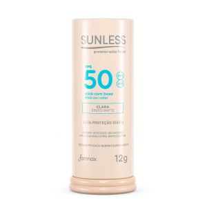 PROTETOR SOLAR FACIAL SUNLESS STICK FPS 50 COM BASE CLARA 12G