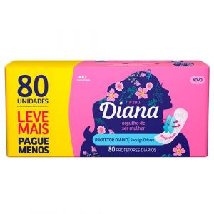 PROTETOR DIÁRIO DIANA COM 80 UNIDADES