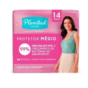 PLENITUD FEMME PROTETOR DIÁRIO FEMININO M 14 UNI