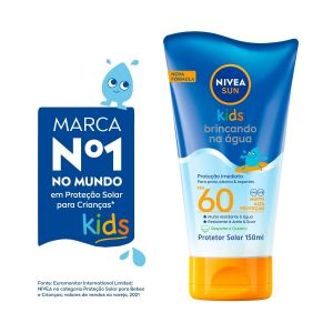 PROTETOR SOLAR CORPORAL INFANTIL NIVEA SUN KIDS BRINCANDO NA ÁGUA FPS 60 COM 150ML