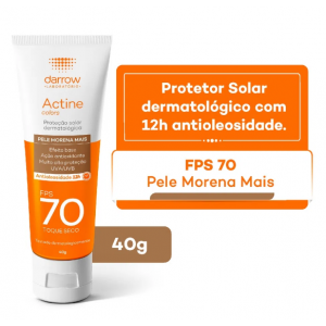 PROTETOR SOLAR DARROW ACTINE FPS 70 PELE MORENA MAIS 40G