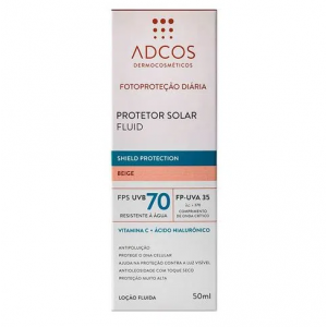 PROTETOR SOLAR FACIAL ADCOS FLUID SHIELD PROTECTION BEIGE FPS70 50ML
