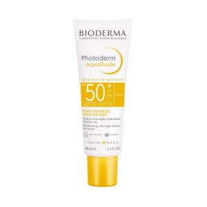 PROTETOR SOLAR FACIAL BIODERMA PHOTODERM MAX AQUAFLUIDE SEM COR FPS 50+ COM 40ML