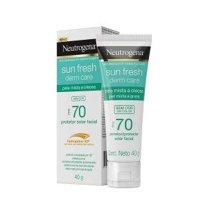 PROTETOR SOLAR FACIAL NEUTROGENA SUN FRESH DERM CARE FPS 70 PELE MISTA A OLEOSA 40G