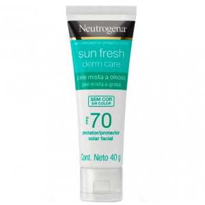 PROTETOR SOLAR FACIAL NEUTROGENA SUN FRESH DERM CARE FPS 70 PELE MISTA A OLEOSA 40G