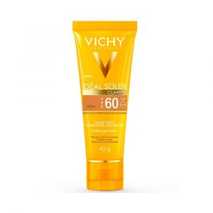 PROTETOR SOLAR FACIAL VICHY IDÉAL SOLEIL CLARIFY COR MÉDIA FPS 60 COM 40G