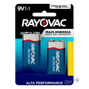 BATERIA RAYOVAC 9V CARTELA COM 2 UNIDADES