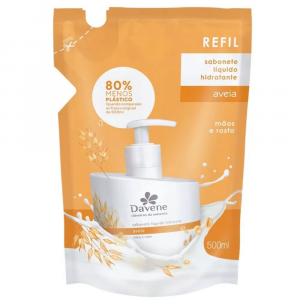 REFIL SABONETE LÍQUIDO DAVENE AVEIA COM 500ML