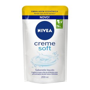 REFIL SABONETE LÍQUIDO NIVEA CREME SOFT COM 200ML
