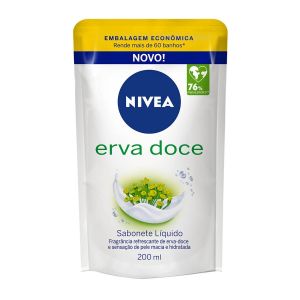 NIVEA SABONETE LIQ ERVA DOCE REFIL 200ML