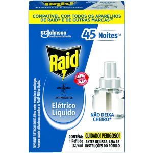 REPELENTE ELÉTRICO LÍQUIDO RAID 45 NOITES 