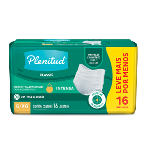 FRALDA CALÇA GERIÁTRICA UNISSEX PLENITUD CLASSIC G/XG 16 UNIDADES