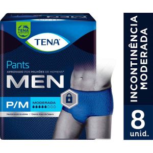 FRALDA CALÇA GERIÁTRICA MASCULINA TENA PANTS MEN P/M 8 UNIDADES