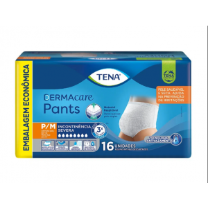 ROUPA INTIMA TENA DERMAC PANTS COM 16 TAM.P/M