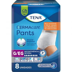 ROUPA INTIMA TENA PANTS DERMACARE G/EG COM 8 UNIDADES