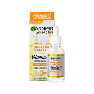 SÉRUM BOOSTER GARNIER SKINACTIVE UNIFORM&MATTE ANTIMARCAS COM VITAMINA C 30ML