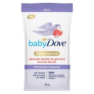 SABONETE LÍQUIDO BABY DOVE HIDRATAÇÃO RELAXANTE REFIL COM 180ML