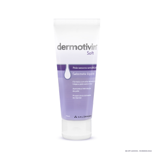 SABONETE LÍQUIDO FACIAL DERMOTIVIN SOFT PELE SECA COM 70ML
