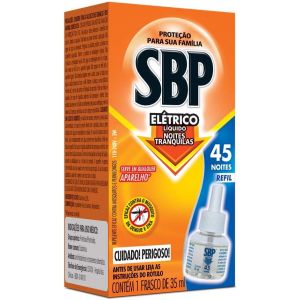 SBP REPELENTE ELÉTRICO LÍQUIDO 45 NOITES REFIL 1 UNIDADE COM 35ML