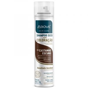 SHAMPOO A SECO ABOVE COM COLORAÇÃO CASTANHO ESCURO DE 150ML