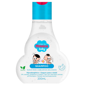 SHAMPOO TURMA DA MÔNICA BABY SUAVE PARA CABELINHOS DELICADOS COM 200ML