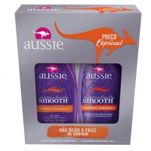 SHAMPOO 360ML + CONDICIONADOR 180ML AUSSIE SMOOTH