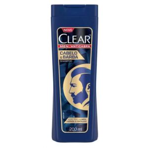 SHAMPOO ANTICASPA CLEAR MEN CABELO E BARBA 200ML