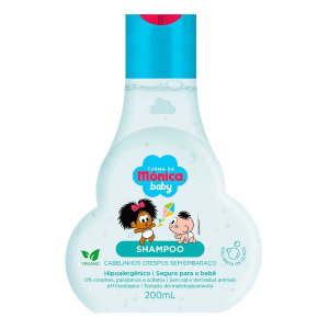 SHAMPOO TURMA DA MÔNICA BABY CABELINHOS CRESPOS SEM EMBARAÇO COM 200ML