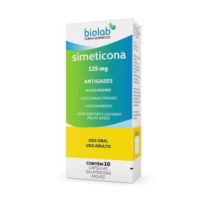 SIMETICONA 125MG COM 10 CÁPSULAS - BIOLAB - GENÉRICOS