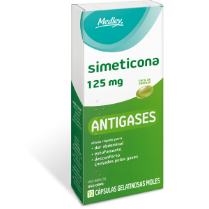 SIMETICONA 125MG COM 10 CÁPSULAS - MEDLEY - GENÉRICOS