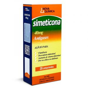 SIMETICONA 40MG COM 20 COMPRIMIDOS - NOVA QUÍMICA