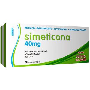 SIMETICONA 40MG COM 20 COMPRIMIDOS - TEUTO - GENÉRICOS