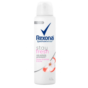 DESODORANTE REXONA STAY FRESH FLORES BRANCAS E LICHIA AEROSOL ANTITRANSPIRANTE 48H 150ML