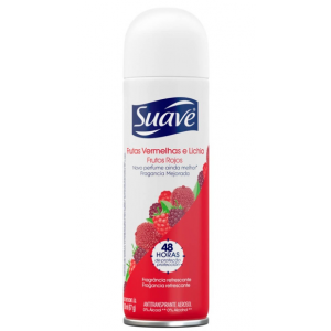 DESODORANTE SUAVE FRUTAS VERMELHAS E LICHIA AEROSOL ANTITRANSPIRANTE SEM ÁLCOOL COM 150ML