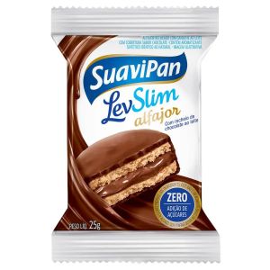 ALFAJOR SUAVIPAN LEVSLIM ZERO AÇÚCAR CHOCOLATE AO LEITE COM 25G