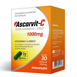  ASCORVIT-C 1000MG COM 30 CÁPSULAS 